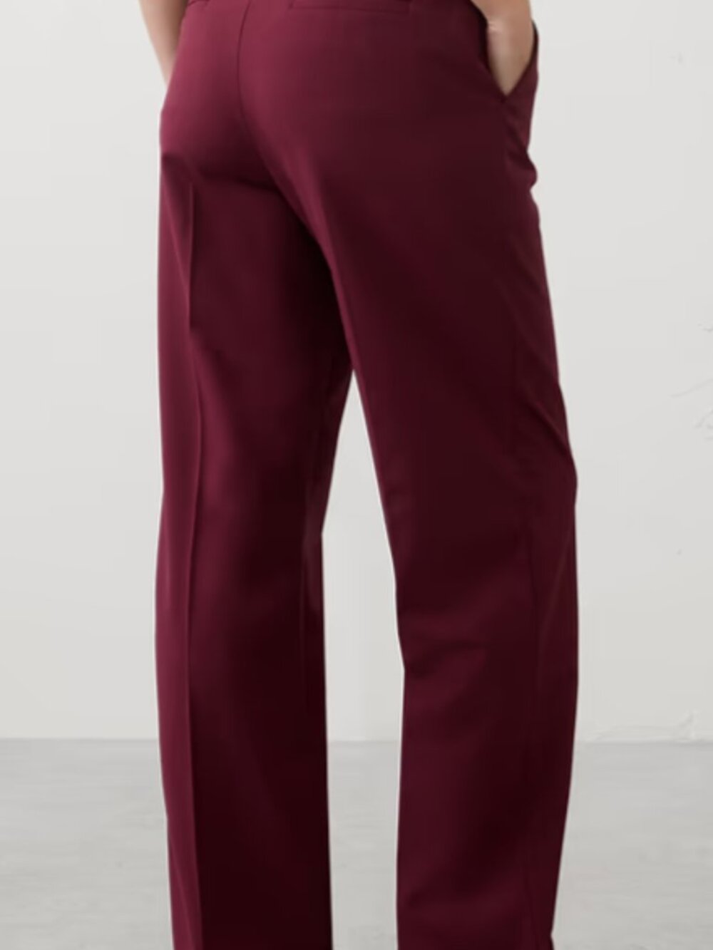 Banana Republic Factory Women's Straight Sculpted Stretch Pants  WINE Size 14 - Picture 4 of 6